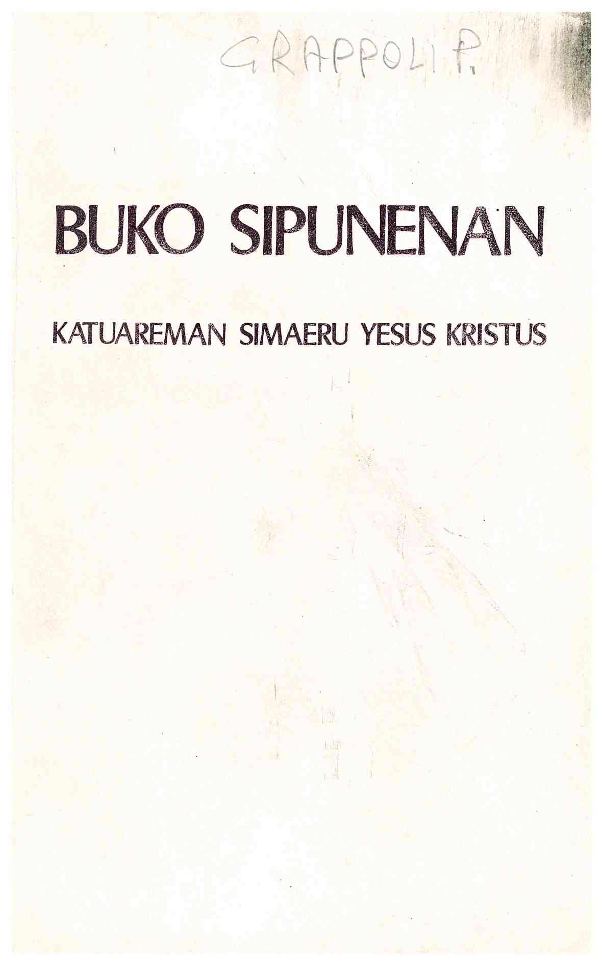 Copertina di Buko Sipunenam