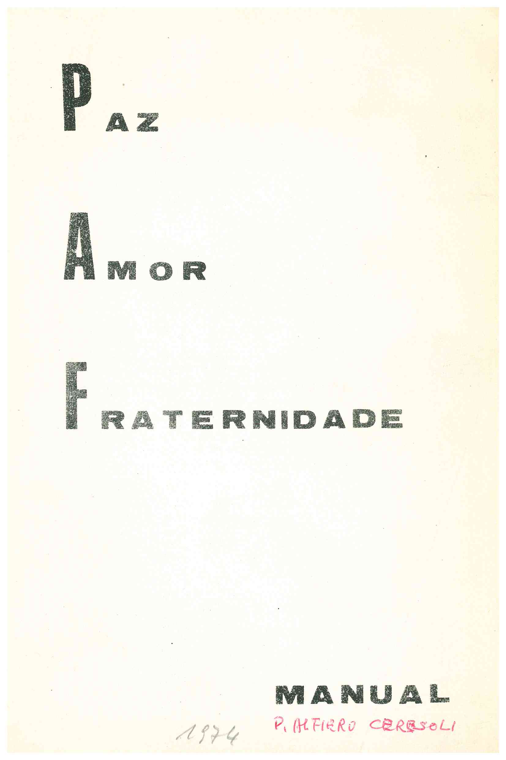 Copertina di Paz Amor Fraternidade