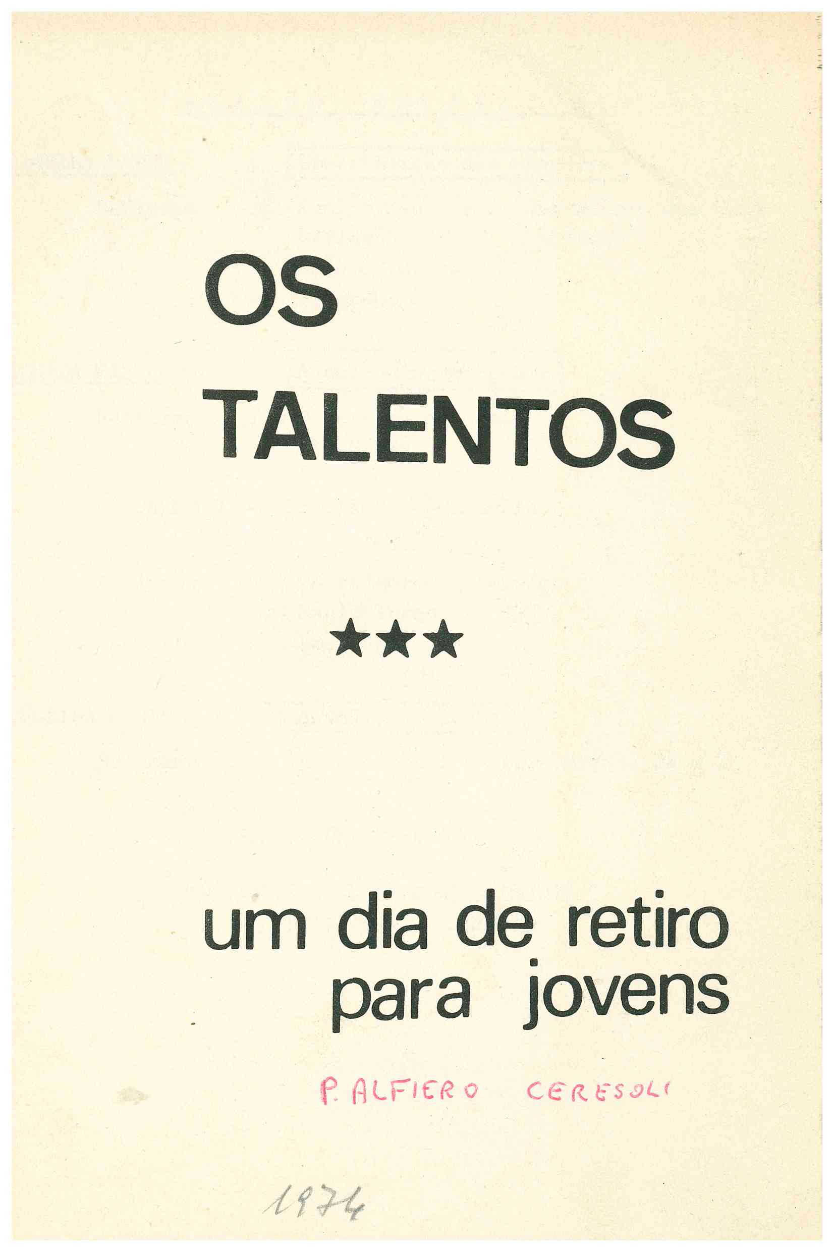 Copertina di Os talentos