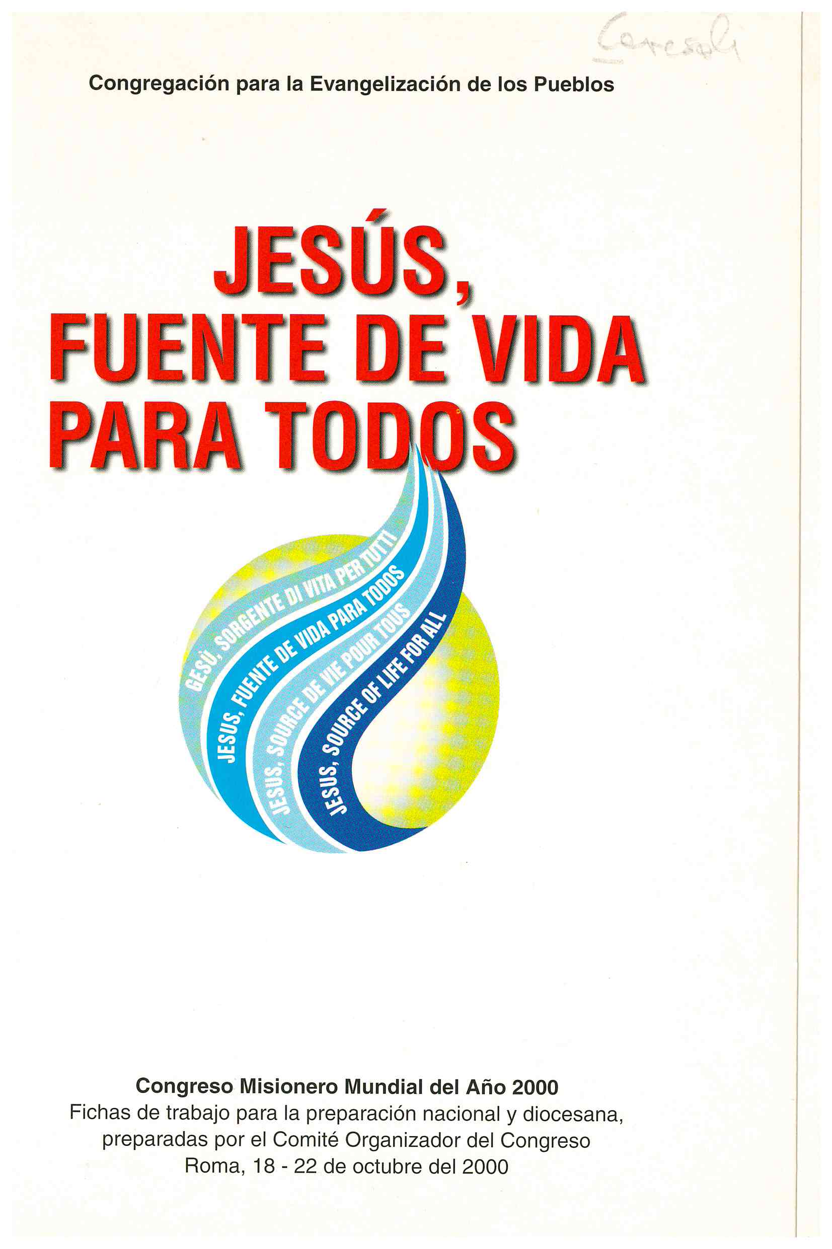 Copertina di Jesus fuente de vida para todos