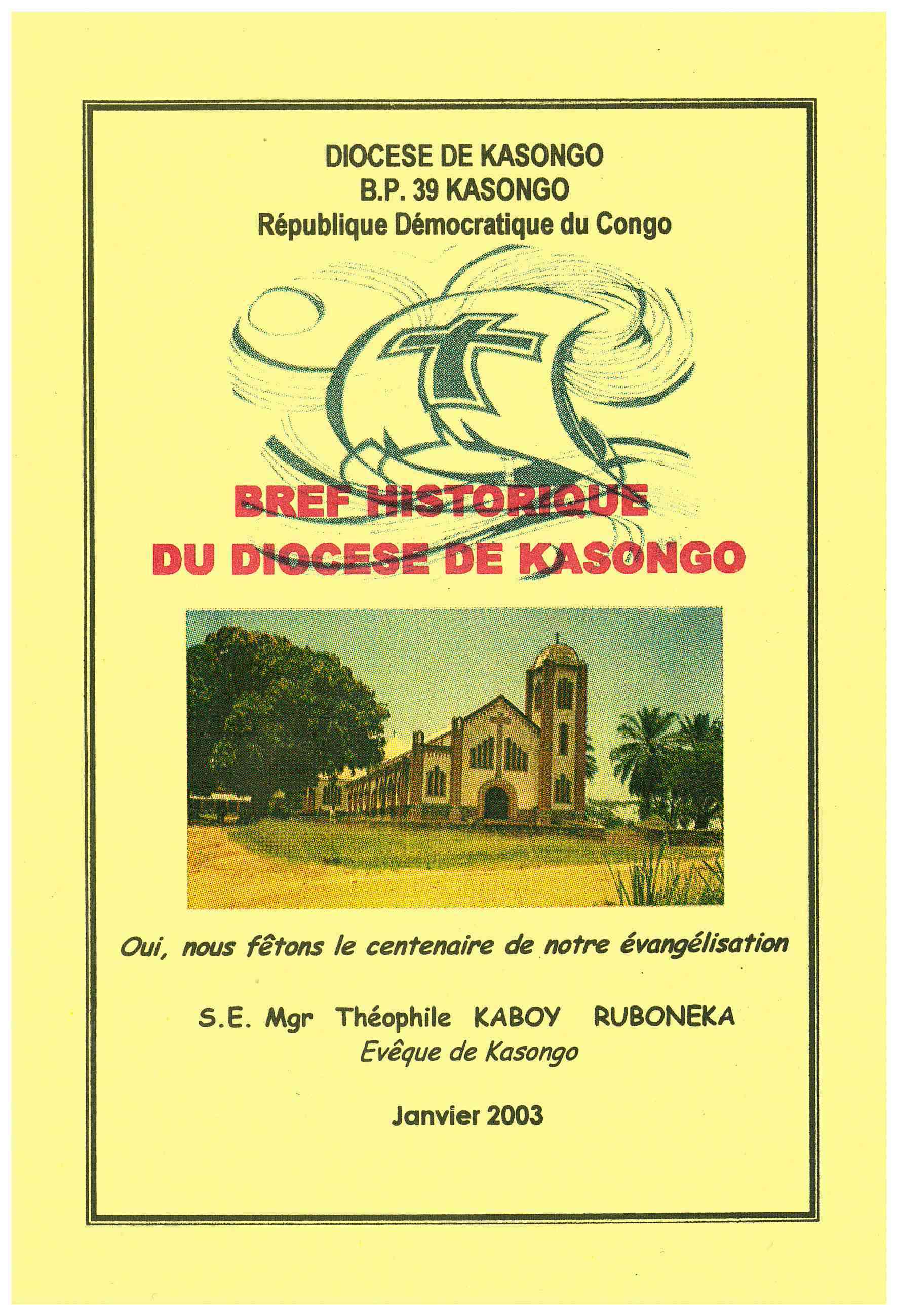 Copertina di Bref historique du Diocèse de Kasongo