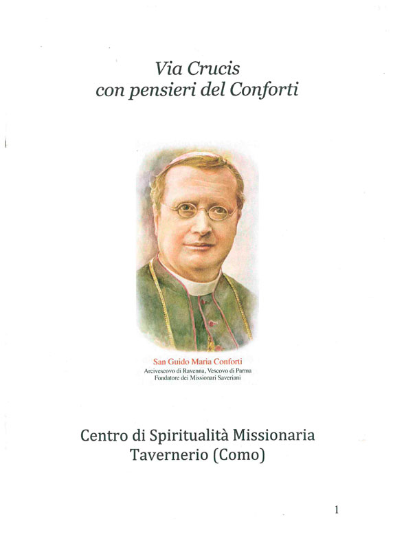 Copertina di Via Crucis con pensieri del Conforti