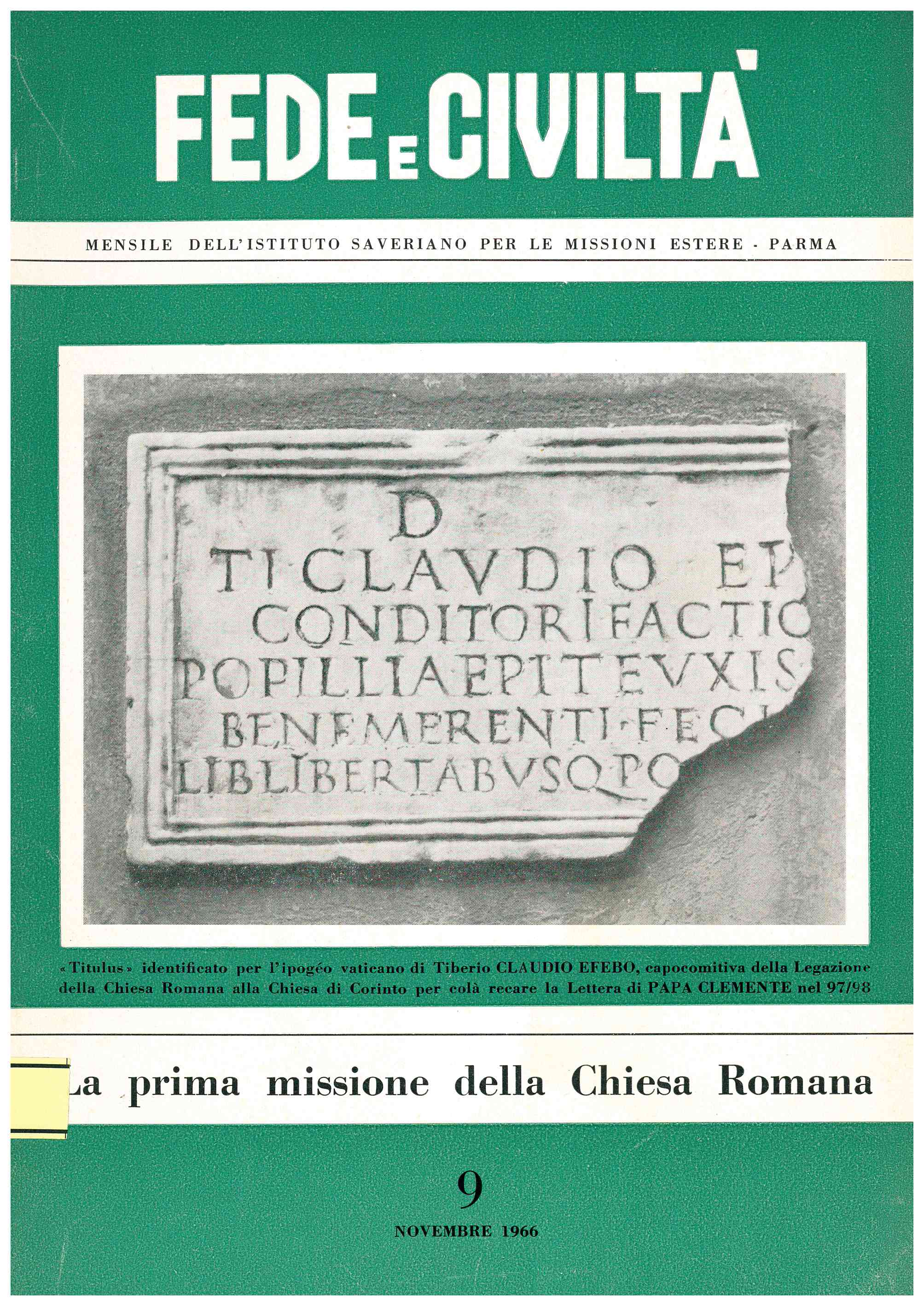 Copertina di La prima missione della Chiesa Romana