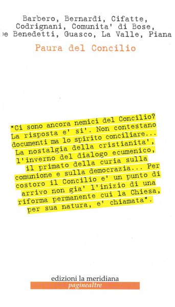 Copertina di Paura del Concilio