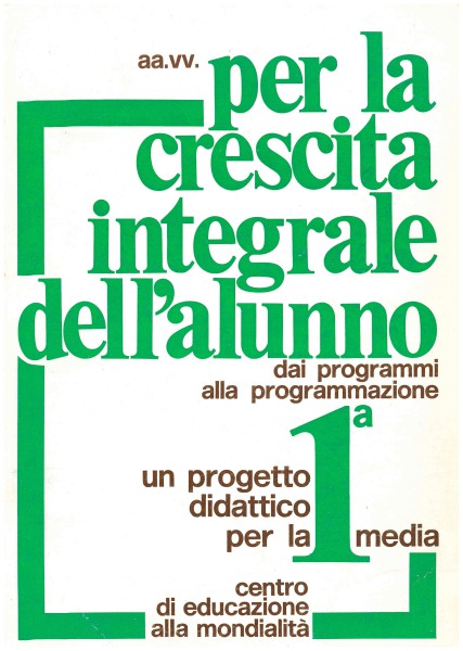 Copertina di Per la crescita integrale dell'alunno (1)