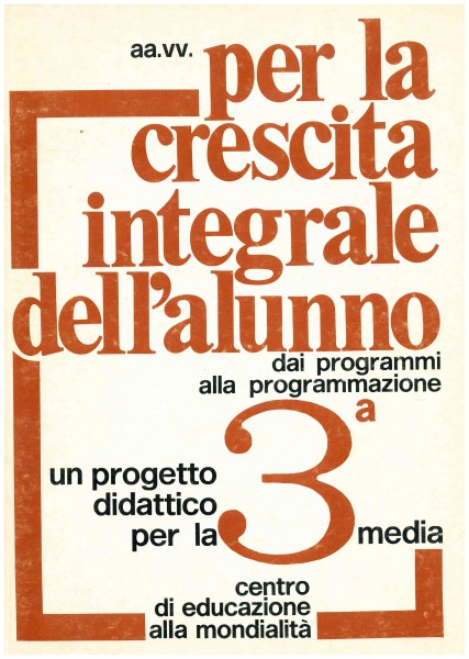 Copertina di Per la crescita integrale dell'alunno (3)