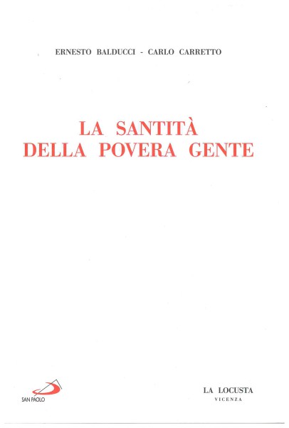 Copertina di La santità della povera gente