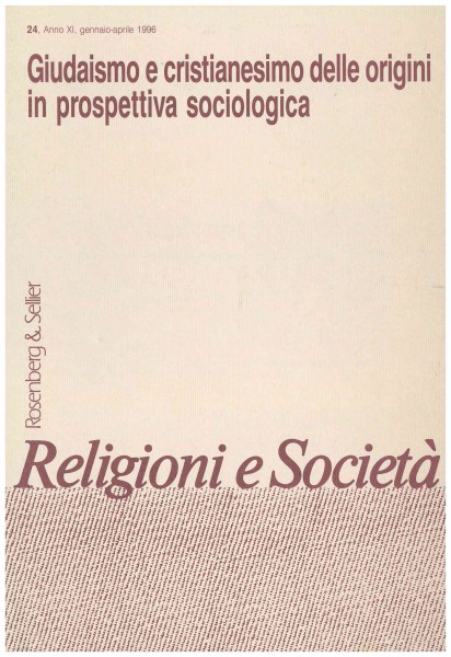 Copertina di Giudaismo e cristianesimo delle origini in prospettiva sociologica