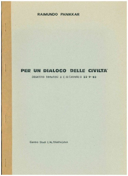 Copertina di Per un dialogo delle civiltà 