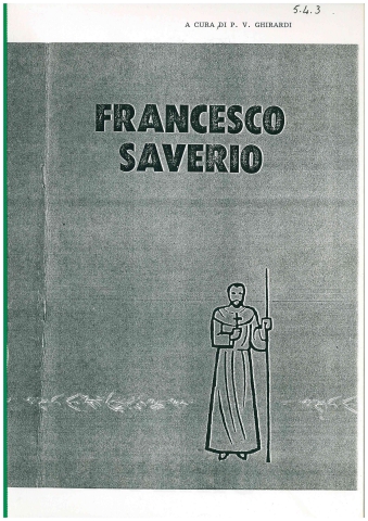 Copertina di Francesco Saverio