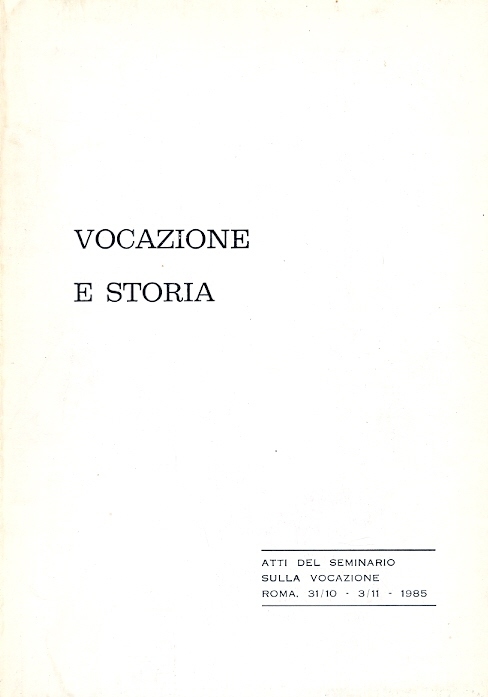 Copertina di Vocazione e storia