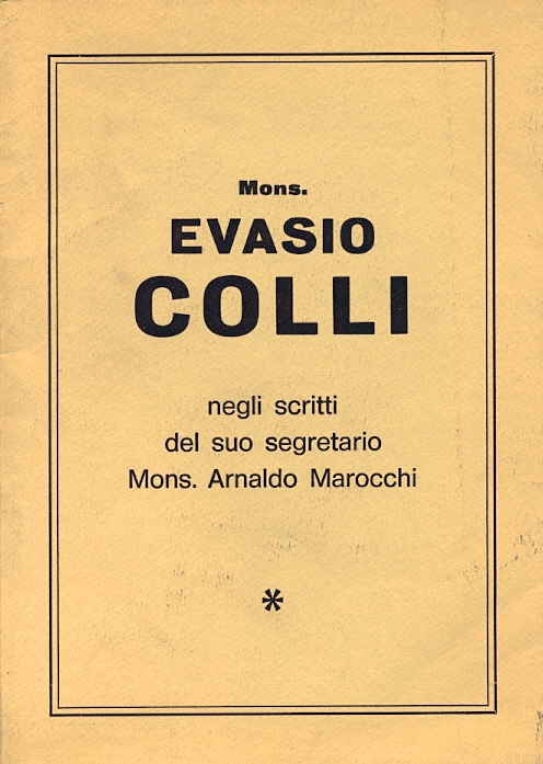Copertina di Mons. Evasio Colli