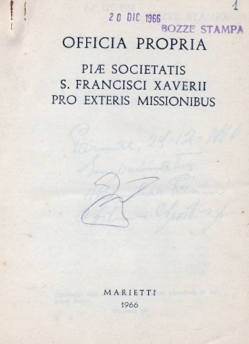 Copertina di Officia Propria