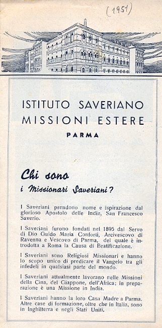 Copertina di Istituto Saveriano per le Missioni Estere Parma