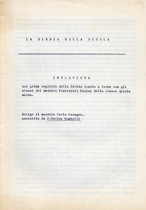 Copertina di La Bibbia nella Scuola