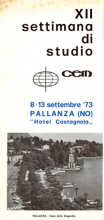 Copertina di XII settimana di studio C.E.M