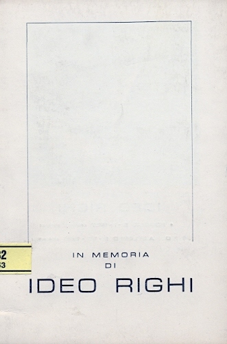 Copertina di In memoria di Ideo Righi