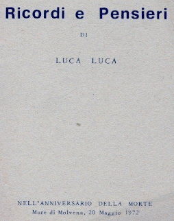 Copertina di Ricordi e Pensieri 