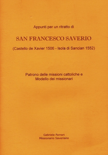 Copertina di Appunti per un ritratto di San Francesco Saverio