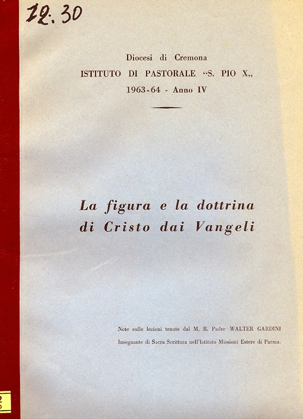 Copertina di La figura e la dottrina di Cristo dai Vangeli