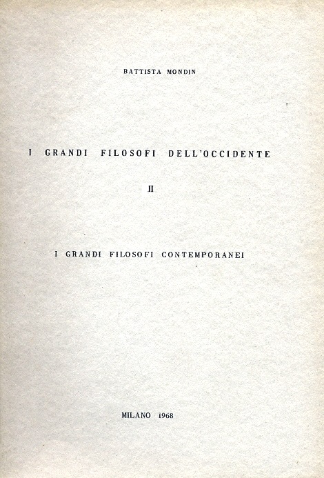 Copertina di I grandi filosofi dell'occidente II