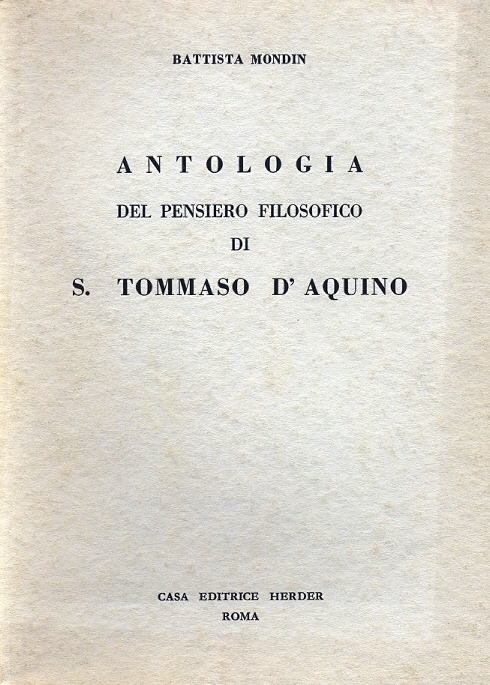 Copertina di Antologia del pensiero filosofico di S. Tommaso D'Aquino