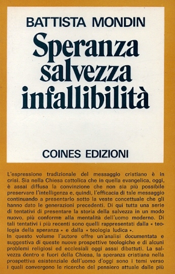 Copertina di Speranza salvezza infallibilità