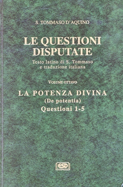 Copertina di S.Tommaso d'Aquino. Le questioni disputate. VOL. VIII