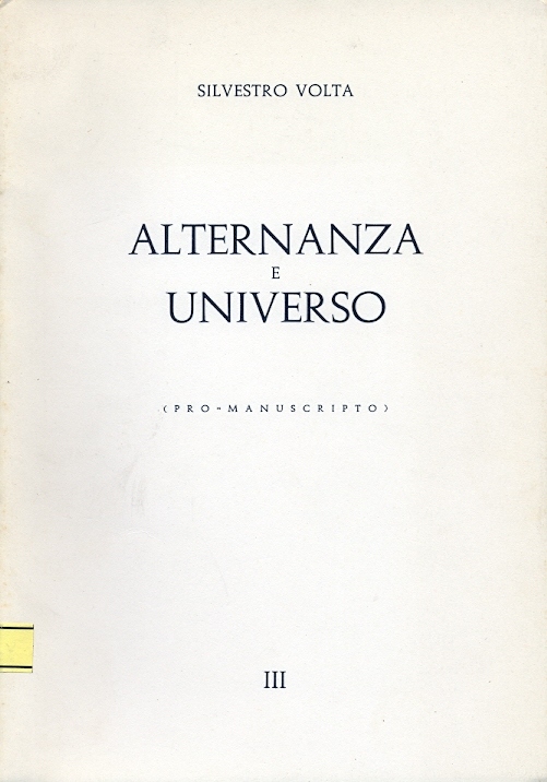 Copertina di Alternanza e Universo