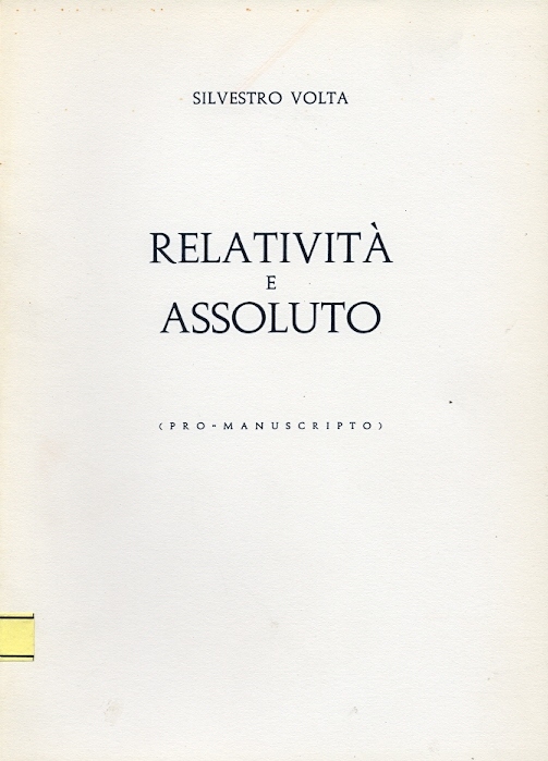 Copertina di Relatività e Assoluto