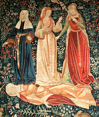2020.10.14.Illustrazione Il trionfo della morte di Petrarca arazzo fiammingo